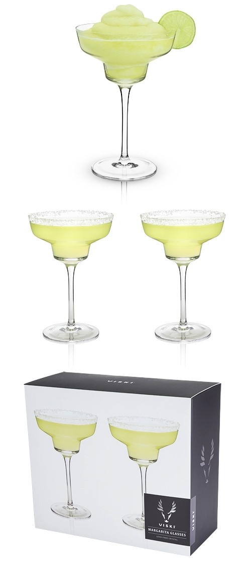 Raye: Crystal Margarita Glasses by VISKI (Set of 2)