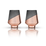 Raye: Polished-Copper-Dipped Crystal Wine Glasses by VISKI (Set of 2)