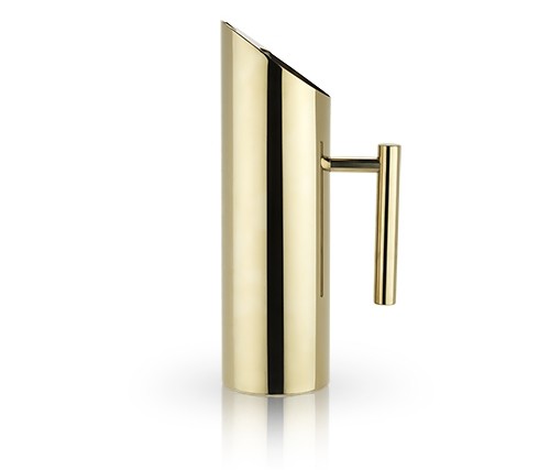 Belmont Collection Sleek Modern Design Gold-Plated Pitcher by VISKI