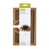 Buffet Bamboo-Wood Wine Glass-Holding Appetizer Plate by True