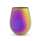 Mirage Iridescent-Finish Stainless-Steel Stemless Wine Glass by Blush