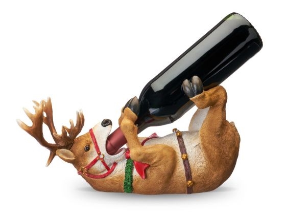 Playful Reindeer Wine Bottle Holder by True