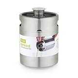 Tanked: 64 oz Stainless-Steel Growler Keg with Handles by True