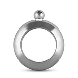 Charade Collection Silver-Colored-Metal Bracelet Flask by Blush