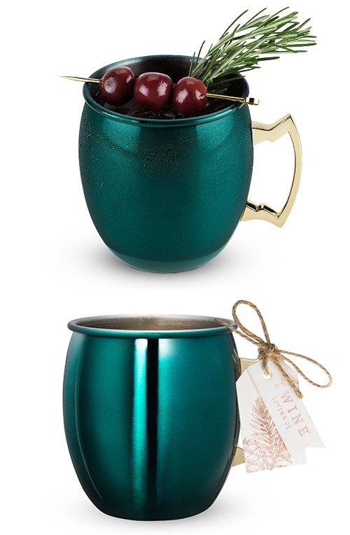 Rustic Holiday: Emerald Green Moscow Mule Mug by Twine