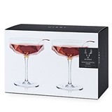 Raye: Faceted Crystal Coupe Glasses by VISKI (Set of 2)