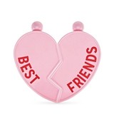 "Bestie" Heart-Shaped Flasks by Blush (Set of 2)