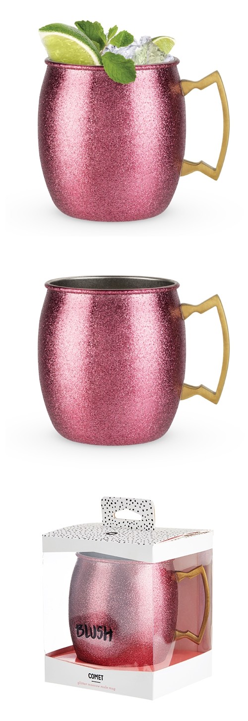 Comet: Pink Glitter Moscow Mule Mug by Blush
