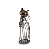 Bronze-Finish-Metal Cat Wine Cork Display by True