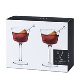 Raye: Nick & Nora Craft Cocktail Glasses by VISKI (Set of 2)