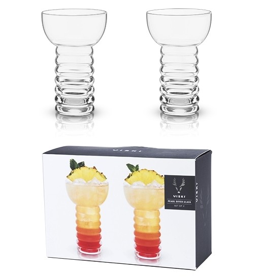 Raye: Pearl Diver Cocktail Glasses by VISKI (Set of 2)