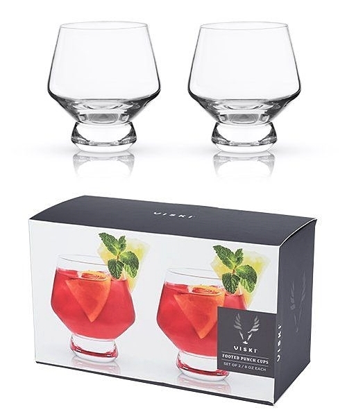 Raye: Footed Crystal Punch Cups by VISKI