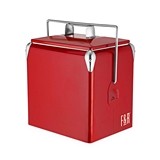 Vintage Metal-Exterior Cooler in Red by Foster & Rye