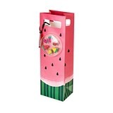 Watermelon Closeup Motif Wine Bag & Silicone Wine Markers by Cakewalk