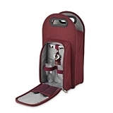 Metro: 2-Bottle Wine Tote in Burgundy & Grey by True