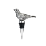 Woodland Bird Design Pewter Bottle Stopper by Twine