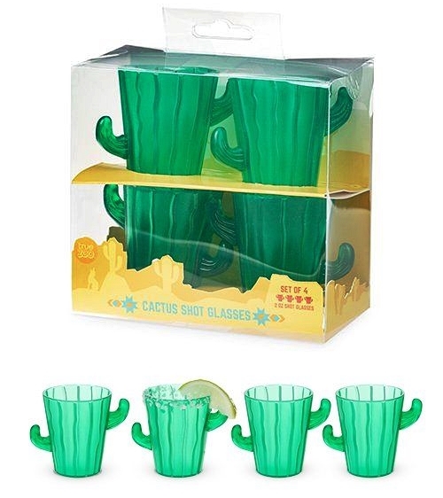 Desert Chic Cactus Shot Glasses by TrueZOO (Set of 4)