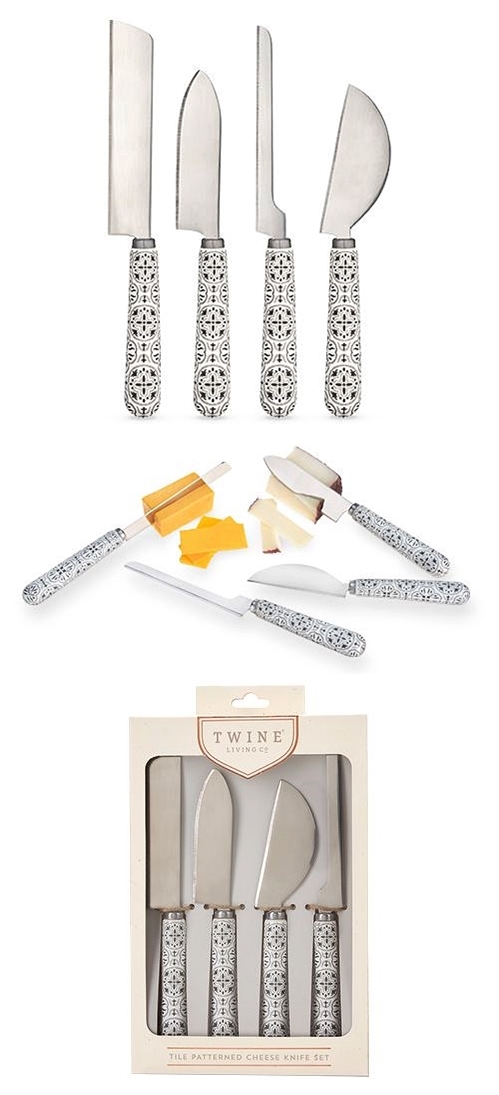 Medditerranean Ceramic Tiles-Inspired Cheese Knife Set by Twine (4)