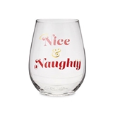 Nice and Naughty 20oz Stemless Wine Glass by Blush