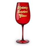 Holiday Survival Glass Full Bottle Wine Glass by Blush