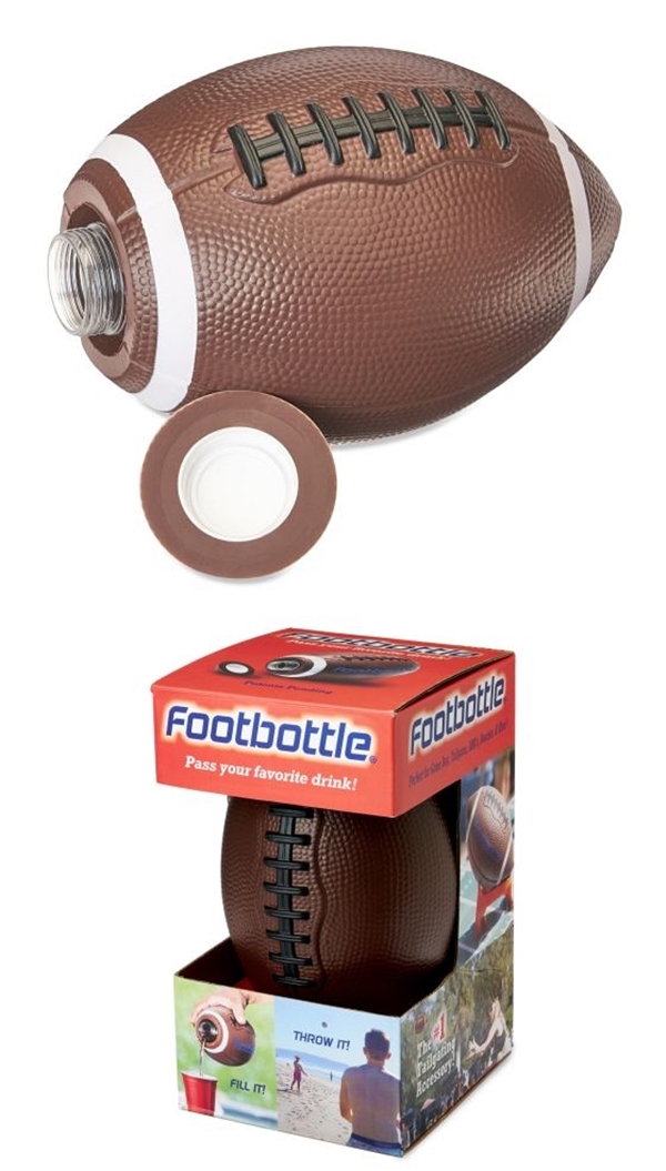 "Footbottle" BPA-Free Plastic and Soft-Foam Football Flask