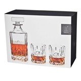 Admiral: Multi-Faceted Cut Glass Decanter & Tumbler Set by VISKI