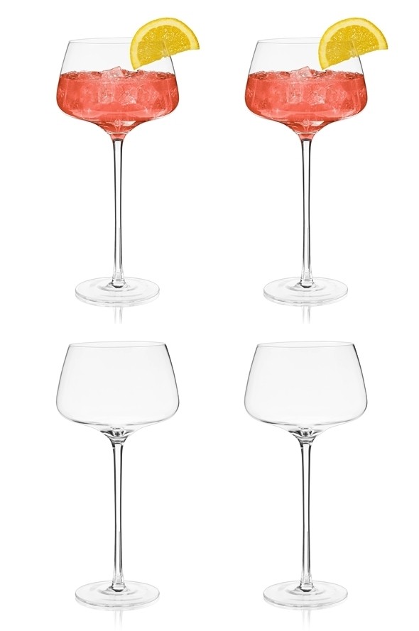 Raye: Lead-Free Crystal Amaro Spritz Glasses by VISKI (Set of 2)