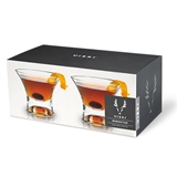 Modern Design Lead-Free Crystal Manhattan Glasses by VISKI (Set of 2)