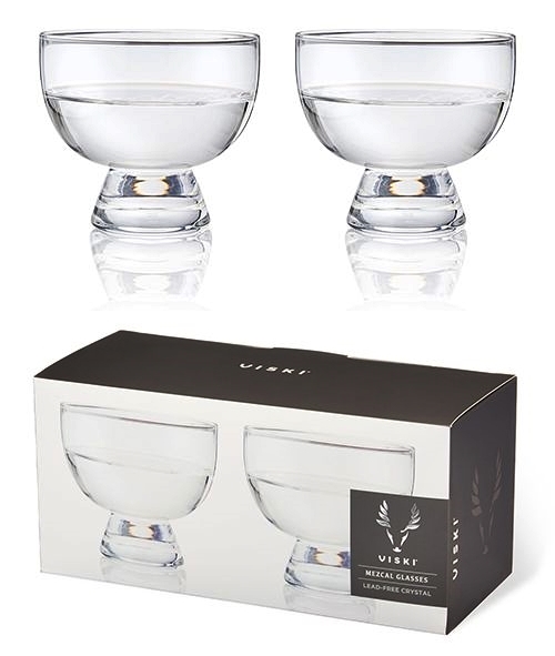 Copita: Lead-Free Crystal Mezcal Glasses by VISKI (Set of 2)