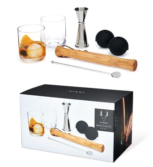 Professional-Grade 7-Piece Muddled Cocktail Set by VISKI