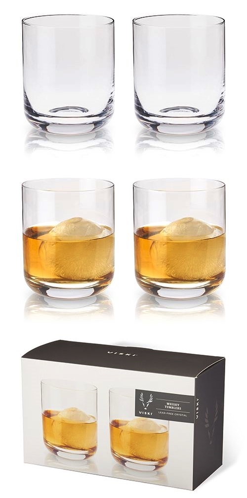 Lead-Free Crystal Whiskey Tumblers by VISKI (Set of 2)