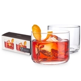 Modernized Lead-Free Crystal Negroni Glasses by VISKI (Set of 2)