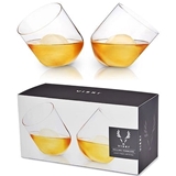 Raye: Rolling Lead-Free Crystal Whiskey Tumblers by VISKI (Set of 2)