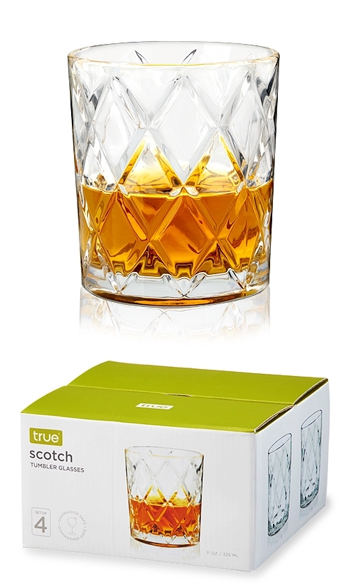 Essential Scotch Tumbler Glasses by True (Set of 4)