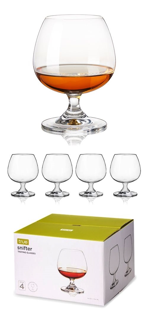 Essential Snifter Spirit Tasting Glasses by True (Set of 4)