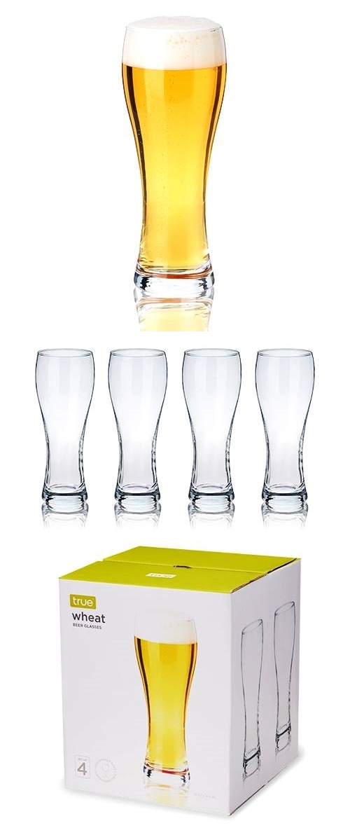 Essential Wheat Beer Pint Glasses by True (Set of 4)