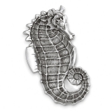 Arthur Court Coastal Elegance Theme Pewter Seahorse Catchall Tray