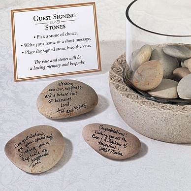 Large Natural Guest Signing Stones (Package of 15-20 Stones)